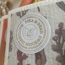 Load image into Gallery viewer, Swedish Dish Cloth - Nouveau Wildflower Pattern