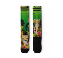 Load image into Gallery viewer, Knee High Compression Socks - Cheetah