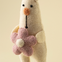 Load image into Gallery viewer, Blossom Bunny Felt Ornament - Pink