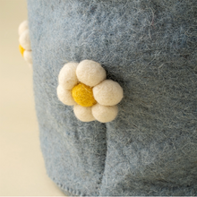 Load image into Gallery viewer, Daisy Felt Easter Basket - Blue