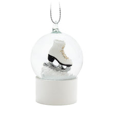 Load image into Gallery viewer, Small Figure Skate Snow Globe Ornament
