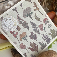 Load image into Gallery viewer, Swedish Dish Cloth - Nouveau Wildflower Pattern