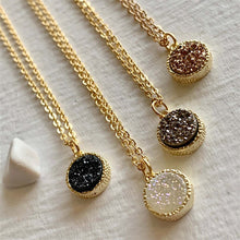 Load image into Gallery viewer, Tenerife Druzy Pendant Necklace