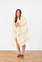 Load image into Gallery viewer, The Willow Stripe Towel - Saffron