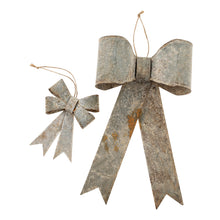 Load image into Gallery viewer, Zinc Bow Ornament - 2 Sizes