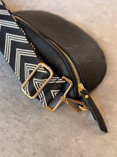 Load image into Gallery viewer, Black Chevron Bag Strap