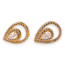 Load image into Gallery viewer, Tear Drop Stud Earrings - 18K Gold Plated Sterling Silver