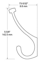 Load image into Gallery viewer, Pilltop Two Prong Coat Hook In Venetian Bronze