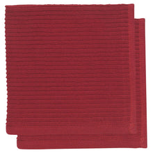 Load image into Gallery viewer, Ripple Dishcloths Set of 2 - Carmine