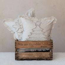 Load image into Gallery viewer, Square Detailed Christmas Pillows - White