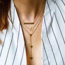 Load image into Gallery viewer, Asymmetrical Necklace Letter I - Silver