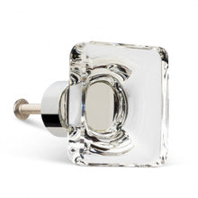 Load image into Gallery viewer, Square Flat Clear Knob Large