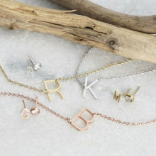 Load image into Gallery viewer, Asymmetrical Necklace Letter I - Silver