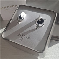 Load image into Gallery viewer, Mimas Sterling Silver Hoop Stud Earrings