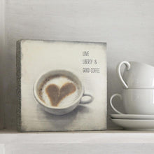 Load image into Gallery viewer, Love, Liberty & Coffee - Medium Art Block