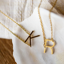 Load image into Gallery viewer, Asymmetrical Necklace Letter I - Silver
