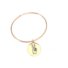 Load image into Gallery viewer, Peace Sign Bangle