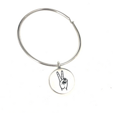 Load image into Gallery viewer, Peace Sign Bangle