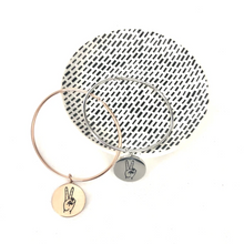 Load image into Gallery viewer, Peace Sign Bangle