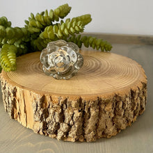 Load image into Gallery viewer, Water Rose Glass Knob, Gold Cap