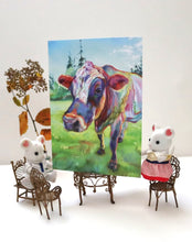 Load image into Gallery viewer, Cow Oil Painting Art Greeting Card
