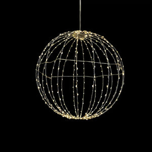 10″D Metal Wire Ball x96 Lights – Warm Yellow