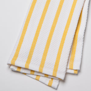 Basketweave Dish Towel - Lemon Yellow