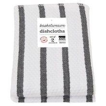 Load image into Gallery viewer, Basketweave Dishtowel - Black
