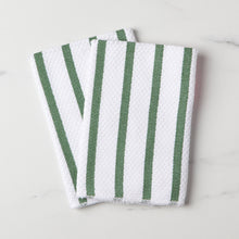 Load image into Gallery viewer, Basketweave Dishcloth, Set of 2  - Elm Green
