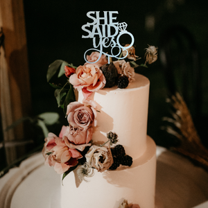 She Said Yes - Cake Toppers