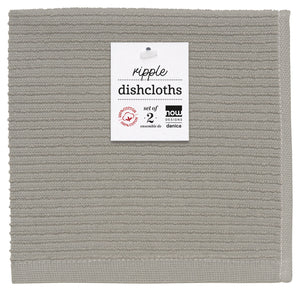 Ripple Dishcloths Set of 2 - London Grey