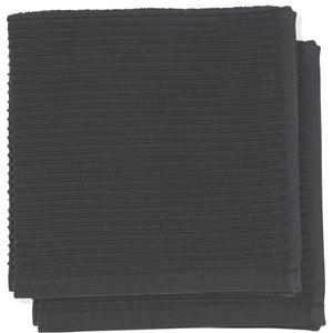 Ripple Dishcloths Set of 2 - Black