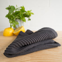 Load image into Gallery viewer, Ripple Dishcloths Set of 2 - Black
