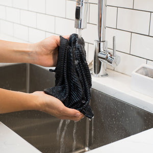 Ripple Dishcloths Set of 2 - Black