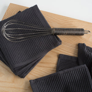 Ripple Dishcloths Set of 2 - Black