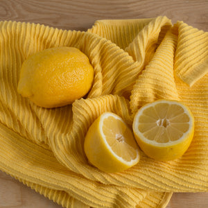 Ripple Dishtowel - Lemon Yellow