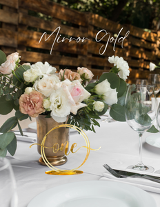 Acrylic Scroll Seating Table Numbers