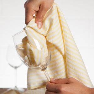 Glass Dish Towels, Set of 2 - Lemon Yellow