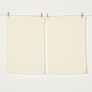 Glass Dish Towels, Set of 2 - Lemon Yellow