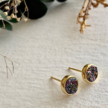 Load image into Gallery viewer, Zella Gold Plated Druzy Stud Earrings
