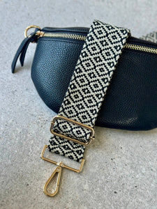 Black & Cream Bag Strap