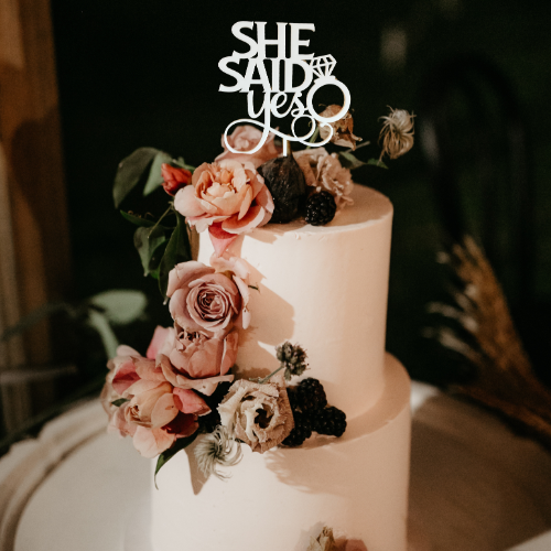 She Said Yes - Cake Toppers