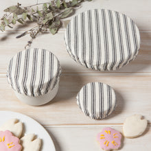 Load image into Gallery viewer, Mini Bowl Covers, Set of 3 - Ticking Stripe
