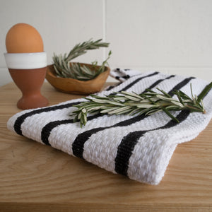 Basketweave Dish Towel - Black