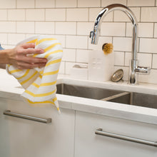 Load image into Gallery viewer, Basketweave Dish Towel - Lemon Yellow
