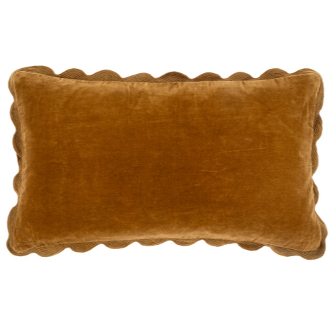 21x12 Velvet Scallop Pillow - Bronze