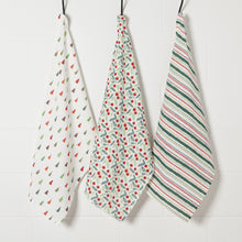 Load image into Gallery viewer, Bakers Floursack Dishtowels Set of 3 - Merry &amp; Bright
