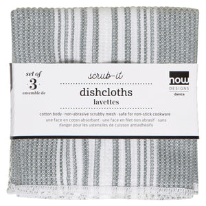 Scrub-It Dish Cloths Set of 3 - London Grey