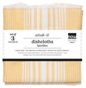 Scrub-It Dish Cloth, Set of 3 - Lemon
