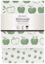 Load image into Gallery viewer, Floursack Dishtowels, Set of 2 - Elm Green Apple Print
